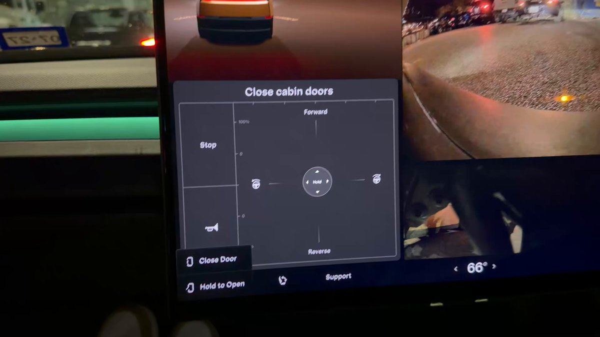 Car's futuristic interface and parking assist demo