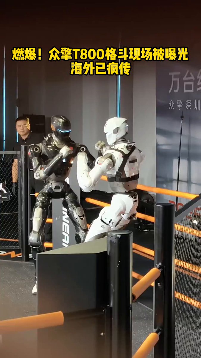 T800 Robots Duel in Boxing Ring