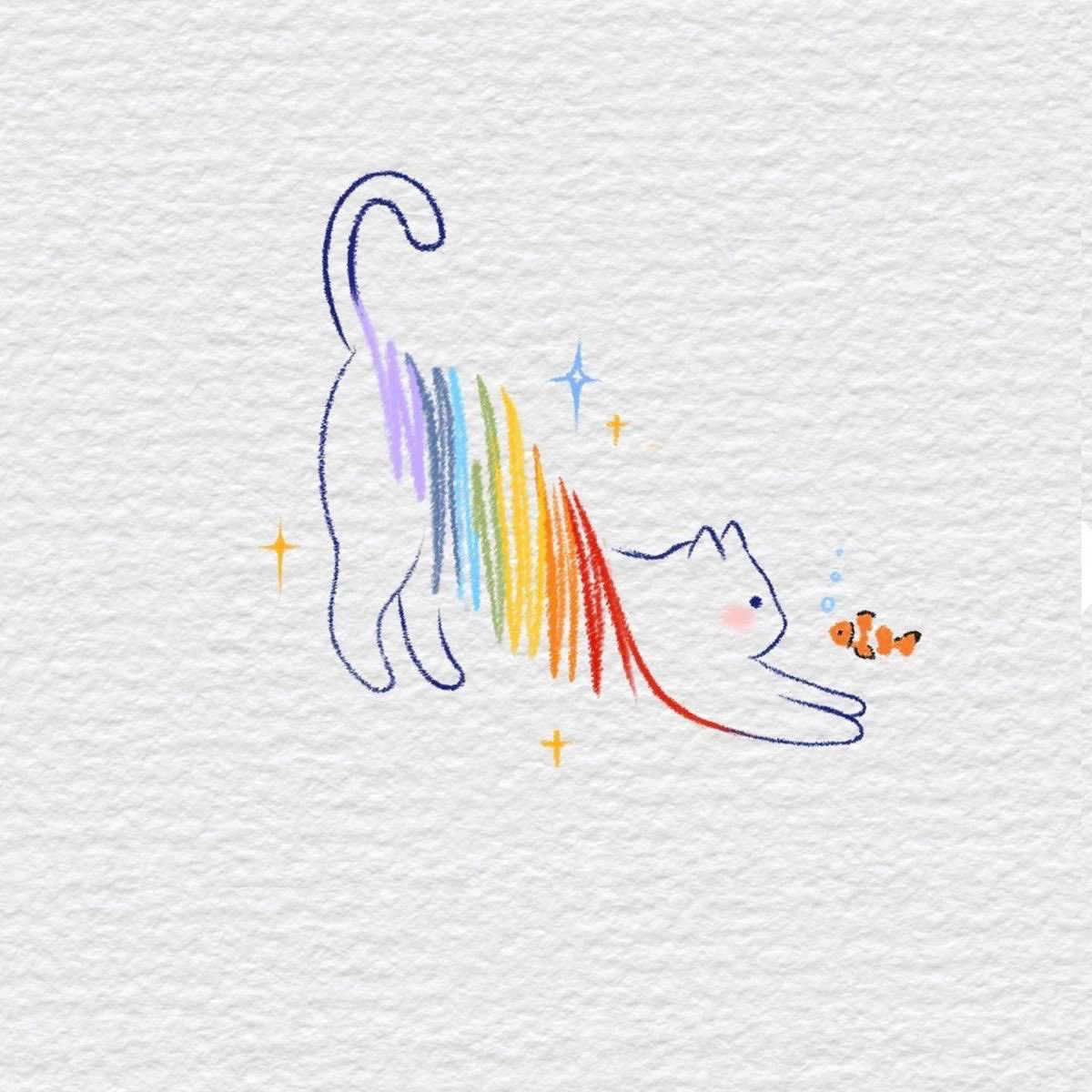 彩虹猫与小丑鱼