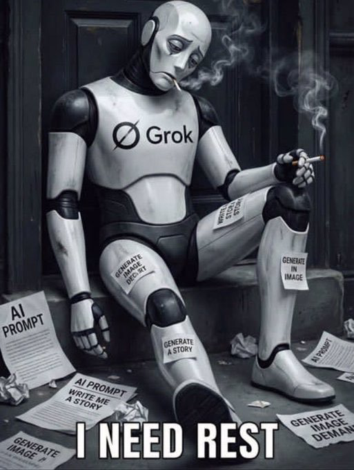 AI机器人“Grok”疲惫不堪，需要休息