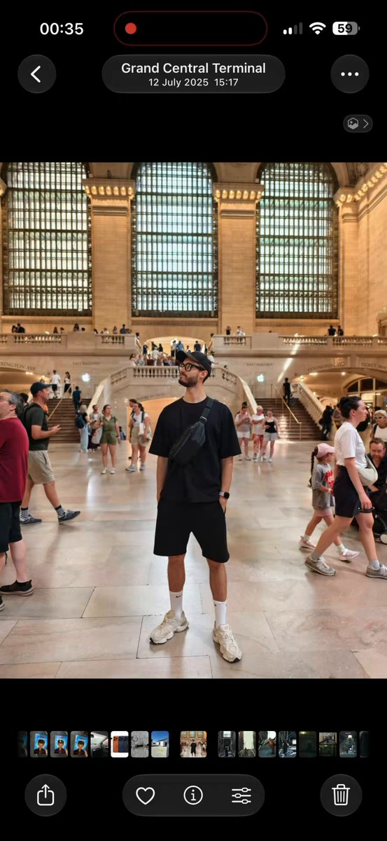 Man posing in Grand Central Terminal