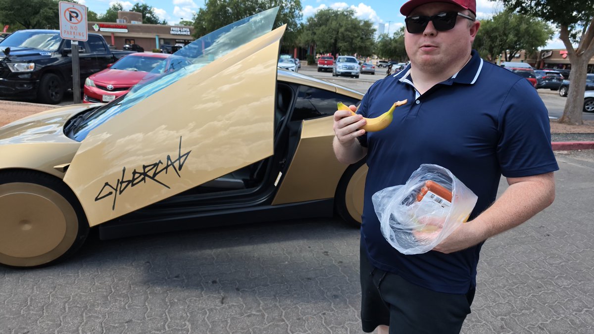 Tesla Cybertruck Door Test with Banana