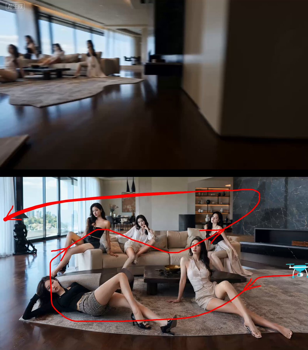 五位美女室内豪华公寓拍摄